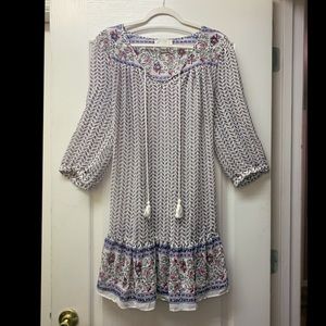 F21+ FOREVER 21 Plus TRENDY Boho SHIFT MINI Dress 1X 14 16 18 XL XXL